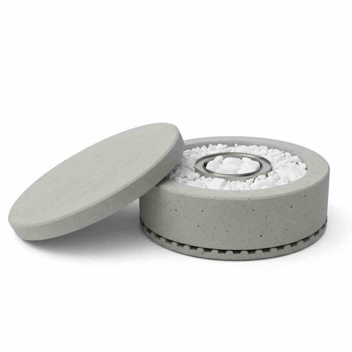 Biokominek Betonowy Wolnostojący – Stolik Kawowy 2w1 (51 kg) Design