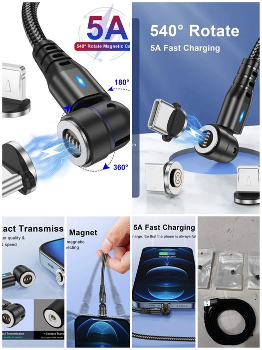 Cabo Magnético 540° com Carregamento Rápido64740695348995120