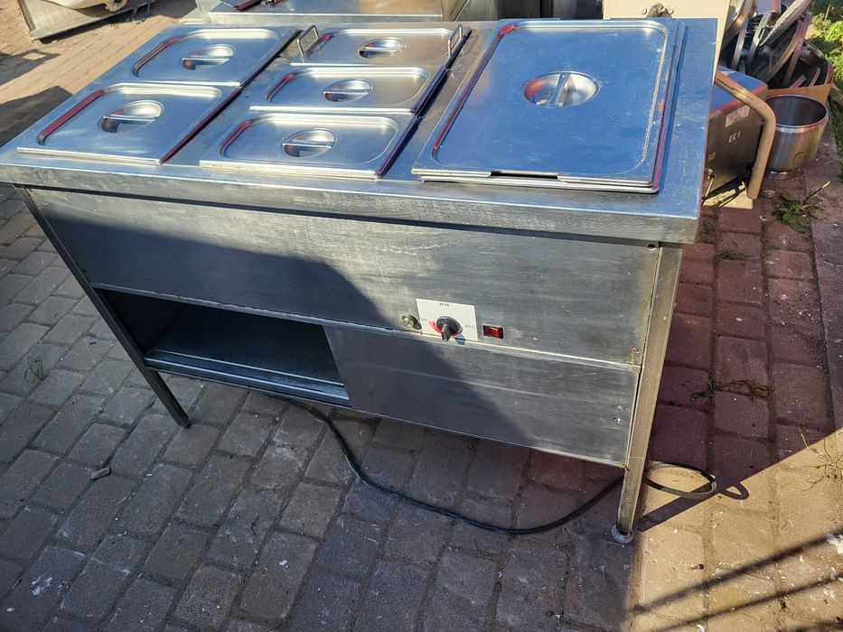 Bemar Gastronomiczny, Podgrzewacz Wodny na 3 Pojemniki GN, Stół Blat