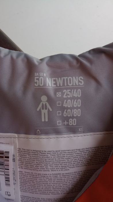 Kamizelka żeglarska/kajakowa/SUP 25-40 kg