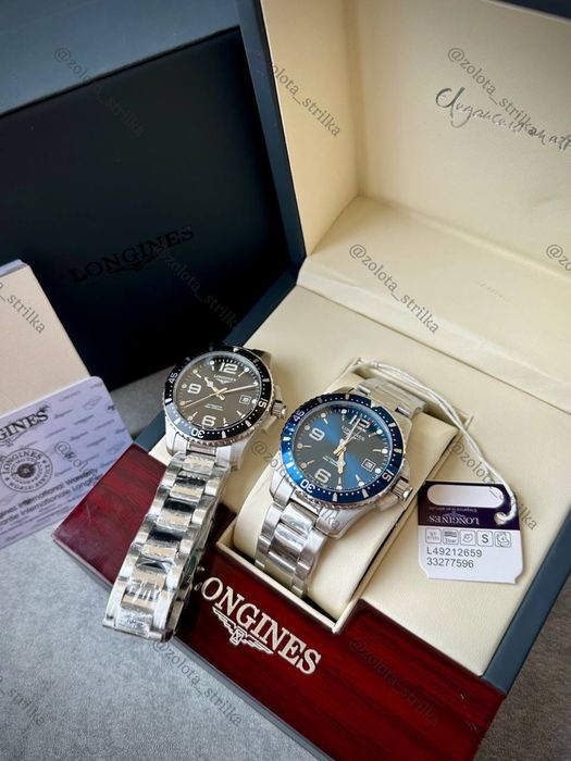 Чоловічий годинник дайвер LONGINES HYDROCONQUEST L3.841.4.96.6 41/44мм