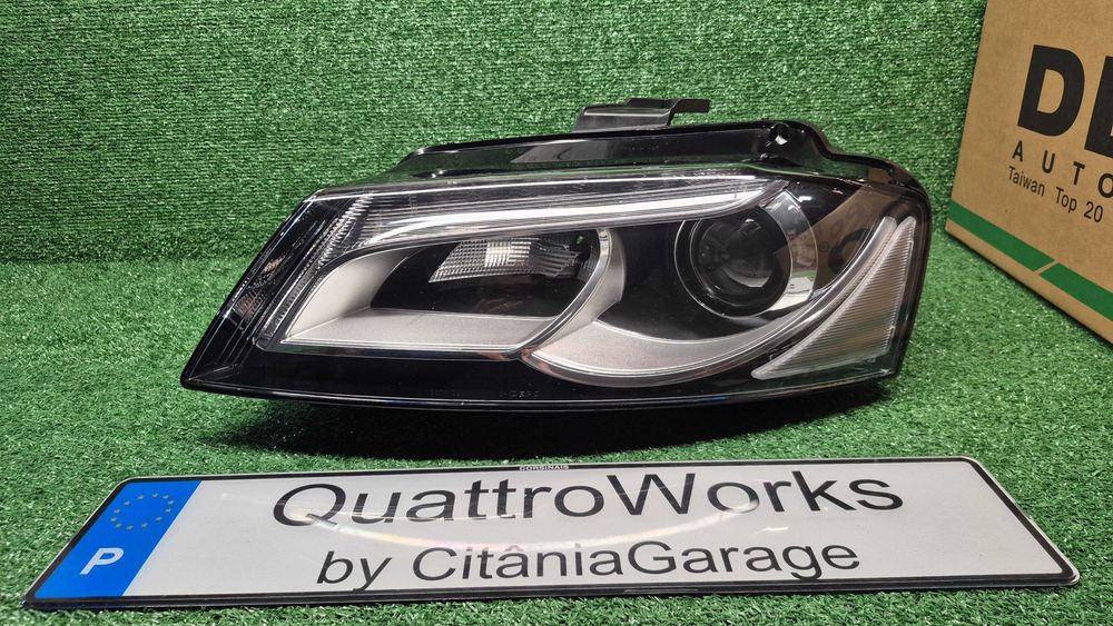 Otica Farol Esquerdo Bi-Xenon LED Audi A3 8P 8PA 8P7 2008 a 2013 Ref. 446-1129LMLEHM2 NOVO DEPO