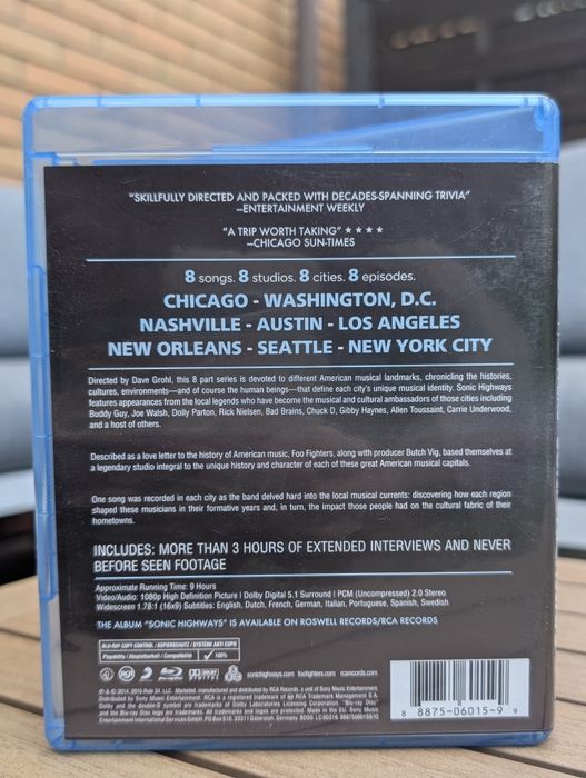 Foo Fighters Sonic Highways 3 Blu-ray