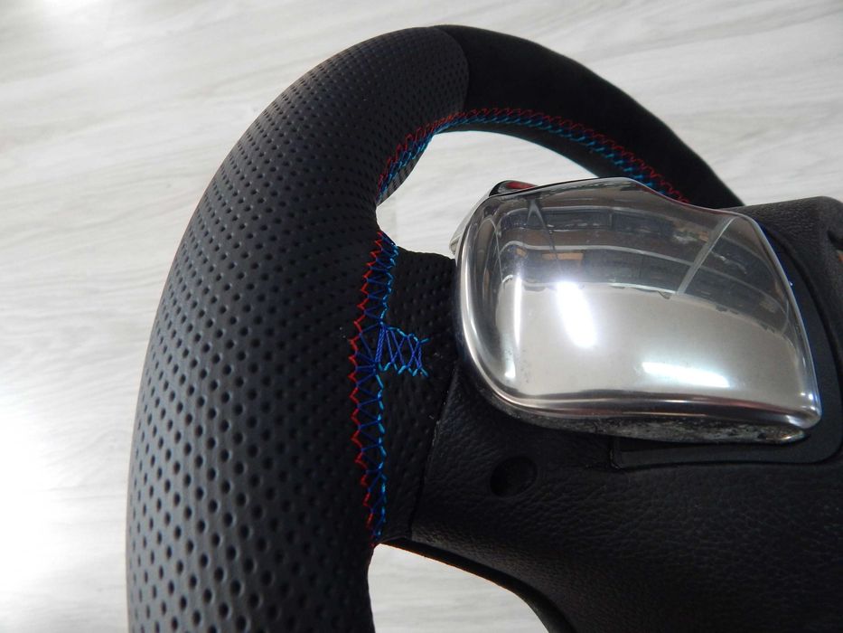 BMW E81 E82 E84 E87 E88 E90 E91 E92 kierownica sport łopatki alcantara