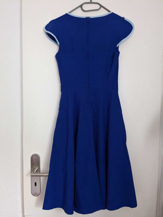 vestido pin-up 50s azul