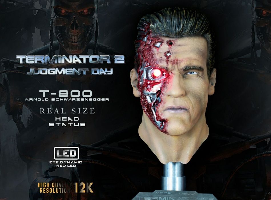 Cabeça e Pescoço Exterminador Implacável Tamanho Real Premium