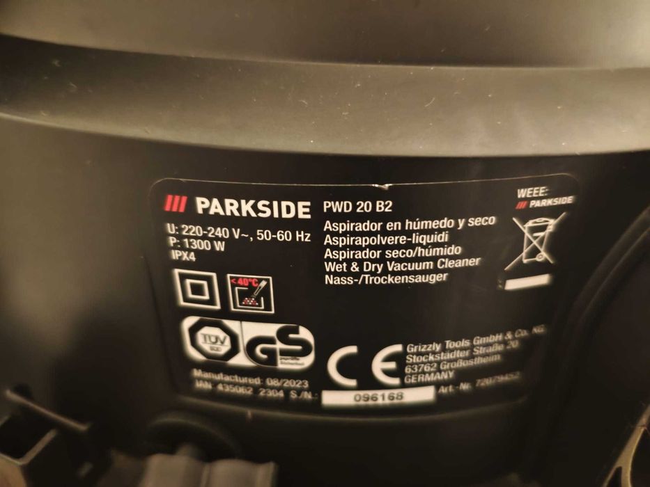 Aspirador Parkside PWD 25 (Como Novo)