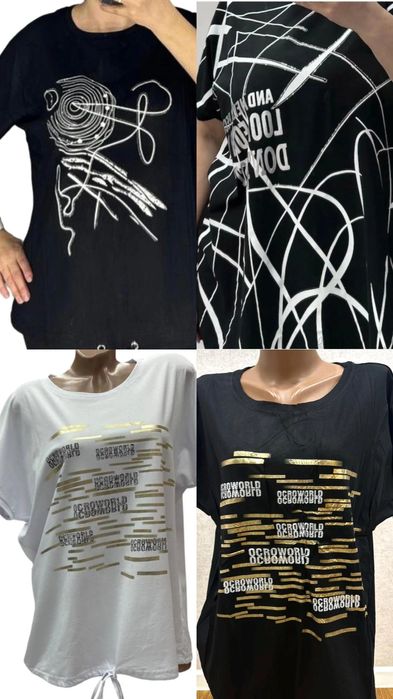 Гарна футболка великого розміру 54-58