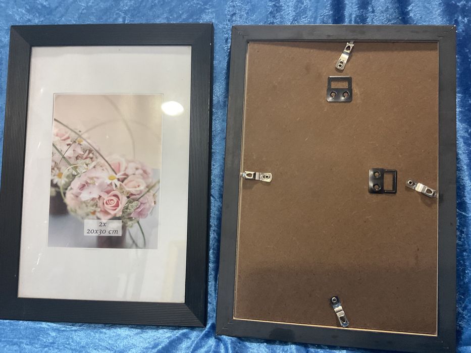 Par de quadro prints frent em vidro 34x24 cm