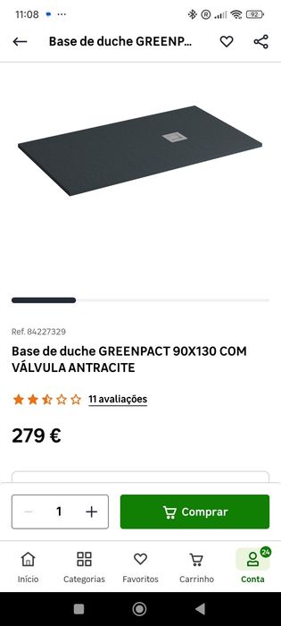 Vendo poliban (base de duche e estrutura) Leroy Merlin nunca usado