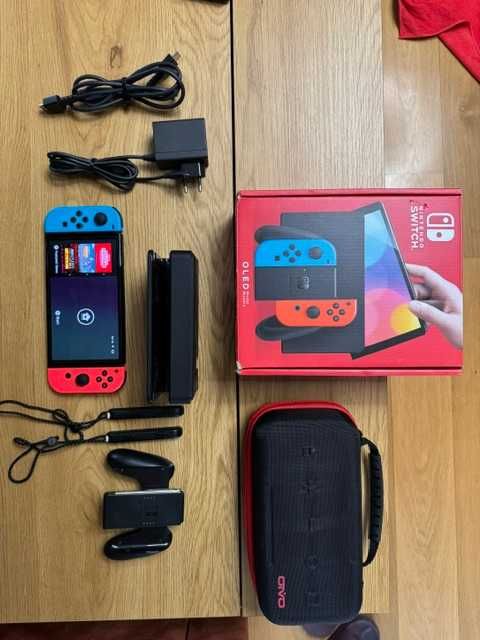 Konsola NINTENDO Switch Oled Czerwono-niebieska + Ring Fit Adventure Gra NINTENDO SWITCH