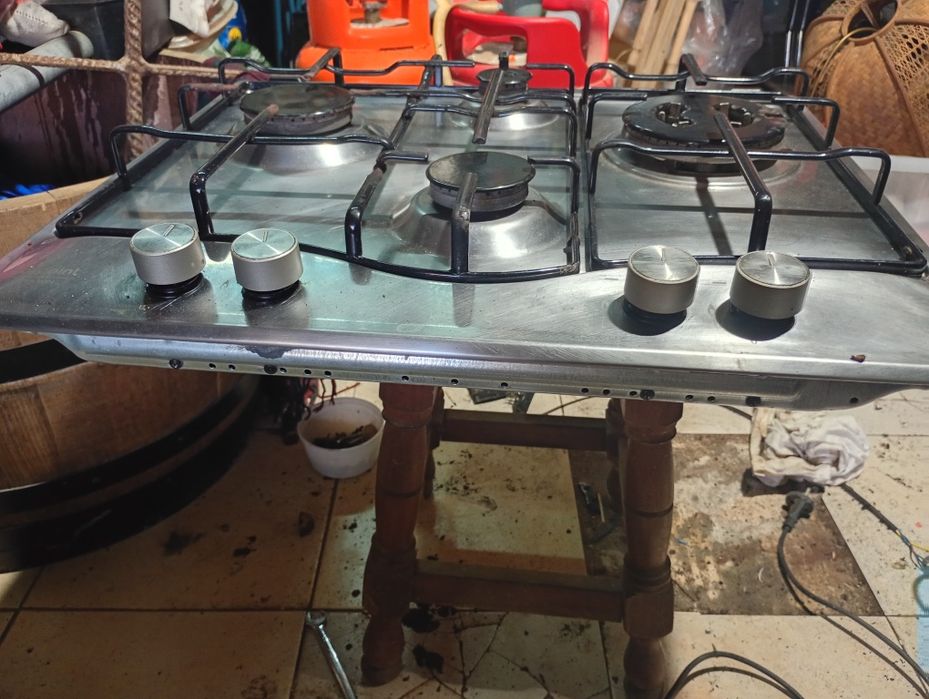 Placa fogão gás natural com 4 queimadores Ariston