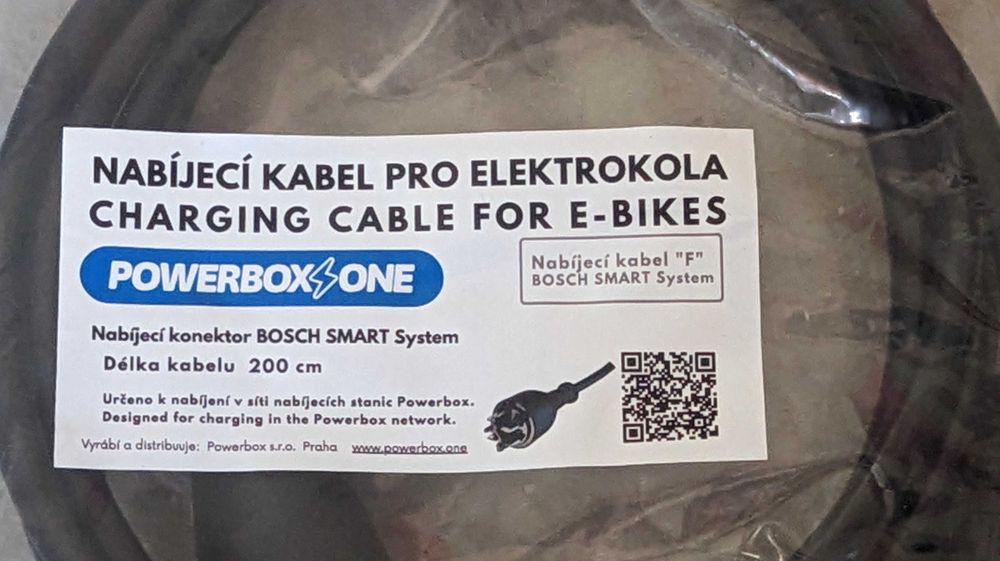 Kabel do ładowania e-bike bosh smart system typ F powerbox