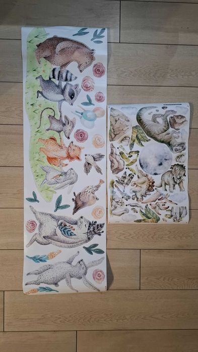 Naklejki na ścianę dinozaury, zwierzątka