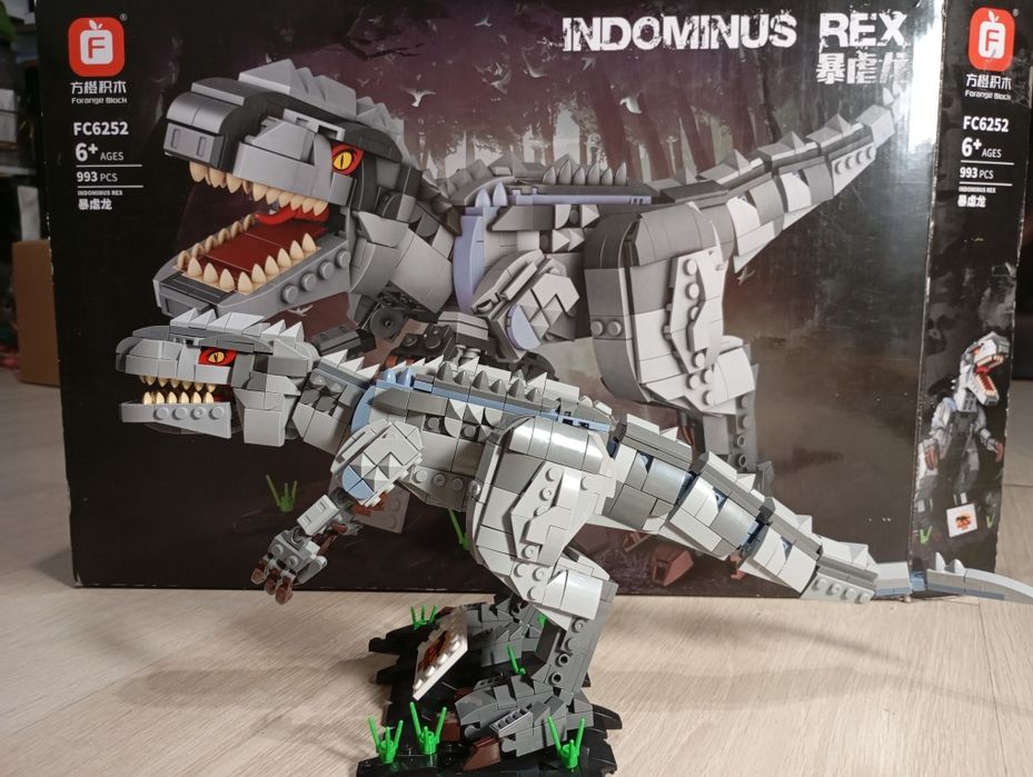 Klocki indominus rex dinozaur duży
