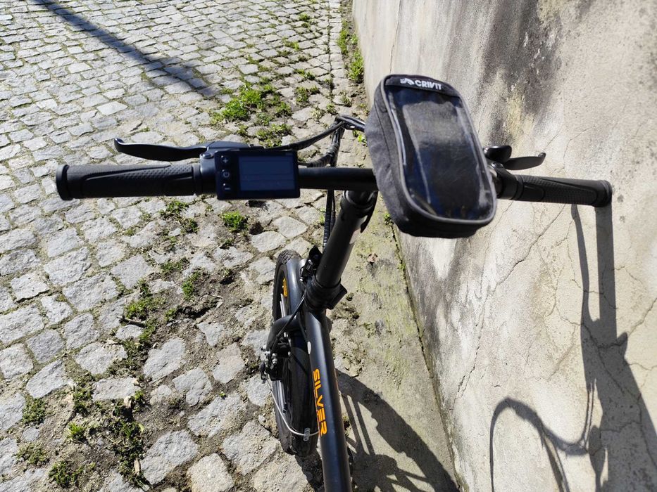 Bicicleta elétrica dobrável silver