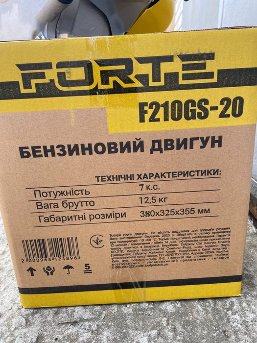 Двигун бензиновий FORTE F210GS-20