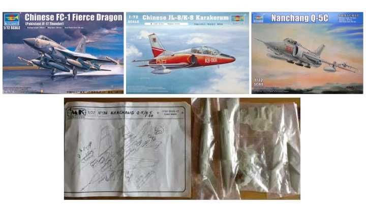 Kits 1/72 Aviões Japoneses e Chineses