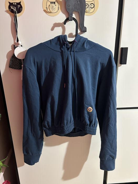 Bluza dresowa dres z kapturem crop gym glamour sportowy