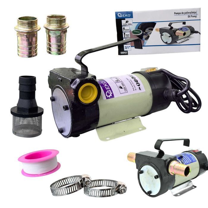 Geko mini pompa do spuszczania paliwa, ropy i oleju 230V 180W – G00937
