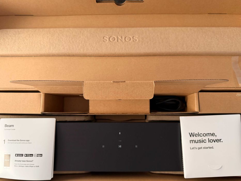 Soundbar Inteligente Sonos Beam Gen 1 Preta (Completa na Caixa - Como Nova)