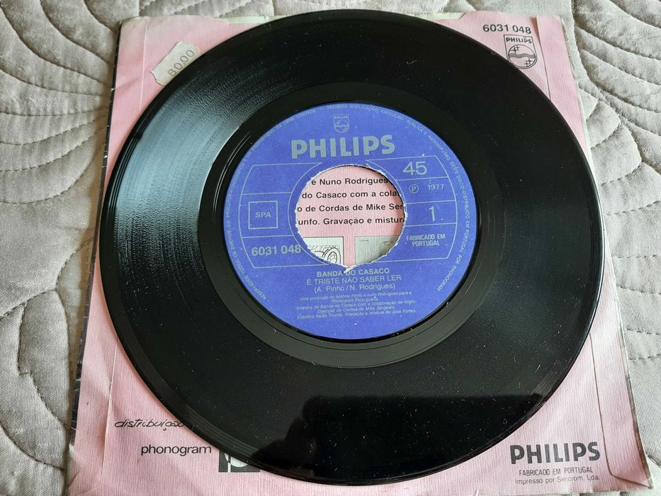 Banda do Casaco - É triste Não Saber Ler - Portugal - Single Vinil