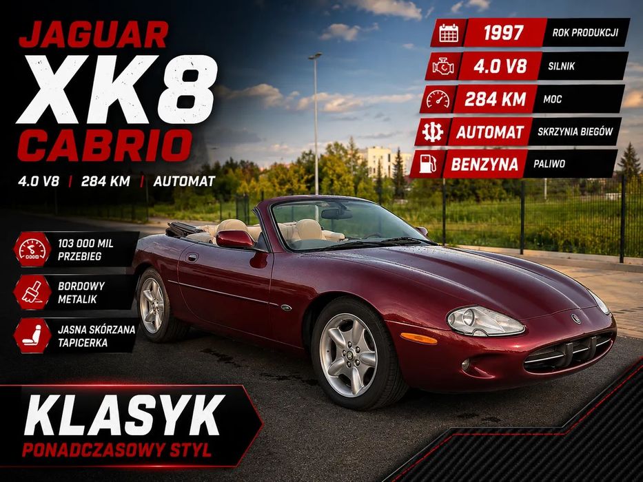 Jaguar XK8 4.0 V8 Cabrio | Bezwypadkowy | Jasna Skóra | Youngtimer