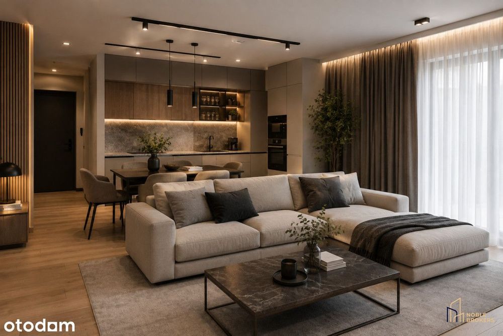 3 pokoje+ salon z aneksem | 60.76m2 | bez prowizji