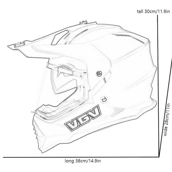 Мотошолом VGV WS-902 кросовий/ендуро, інтеграл, карбонова текстура