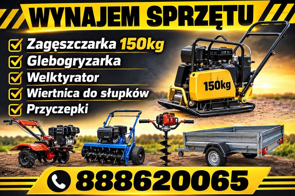 Wynajem zagęszczarki  160kg