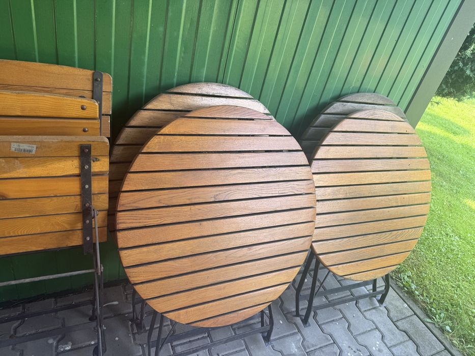 Komplet  drewniany krzesła ogrodowe stól plus 4 krzesla