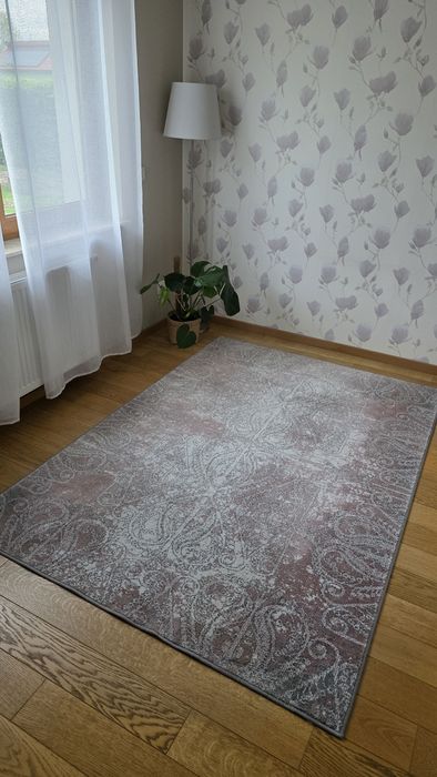 Dywan 1,6 x 2,3 popiel-blady róż
