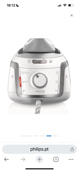 Ferro de passar com caldeira da marca philips