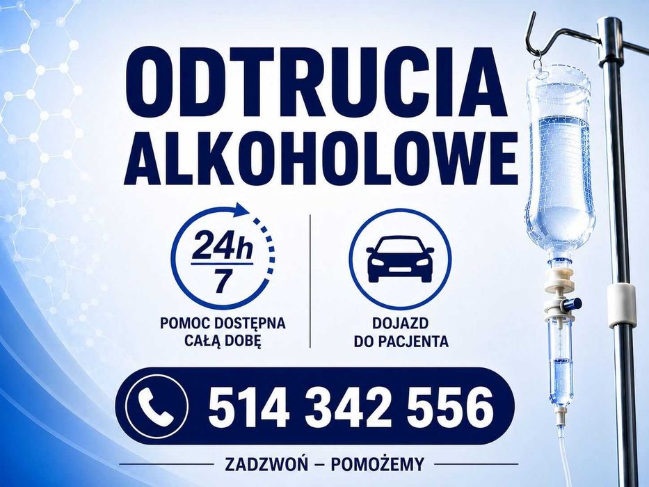 Detoks, Odtrucia alkoholowe, Detox, Kroplówka, Leczenie kaca OSTROWIEC ŚWIĘTOKRZYSKI