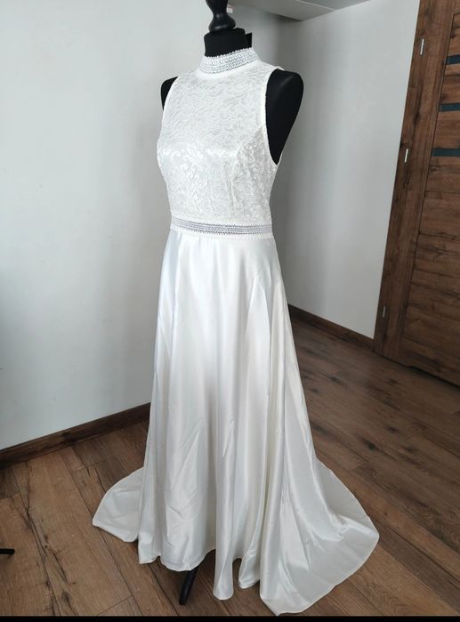 Suknia ślubna Bonprix 42 XL biała