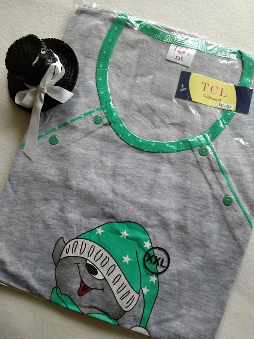 XXL 44 Koszula ciążowa nocna piżama damska rozpinana do karmienia