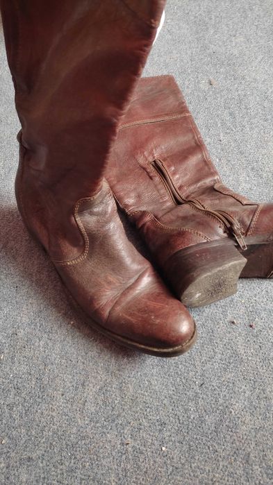 Buty damskie - kozaki skóra