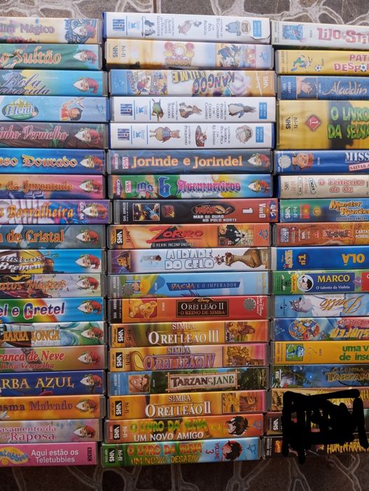 50 Cassetes video desenhos animados