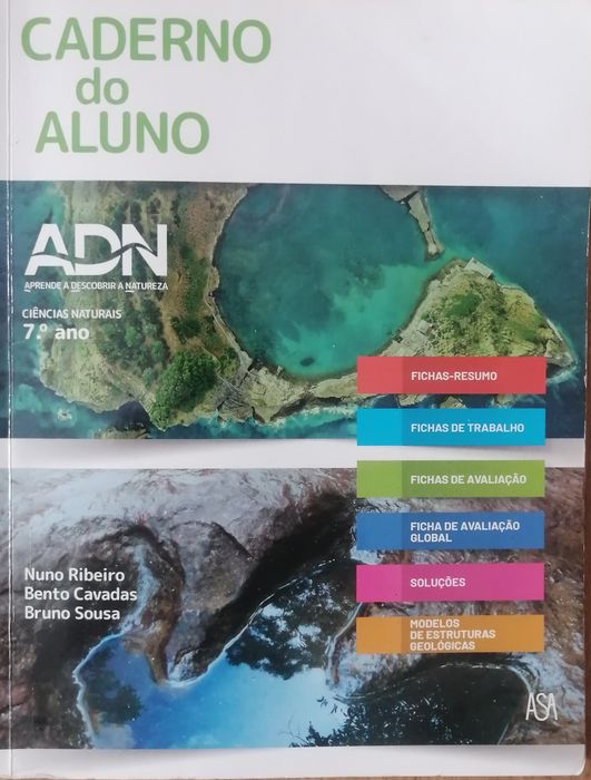 Livro/ caderno de atividades e testes Ciências Naturais 7 anos de Ingl