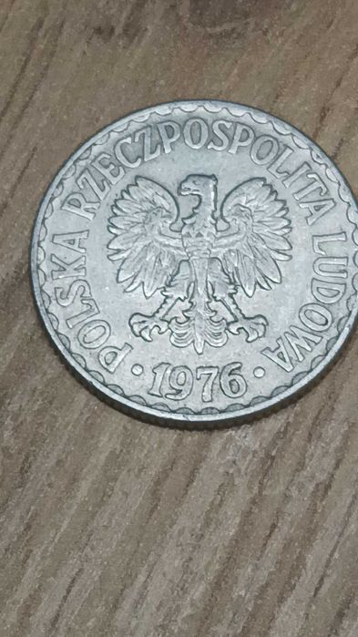 1 zł rok produkcji 1976 bez znaku mennicy polskiej