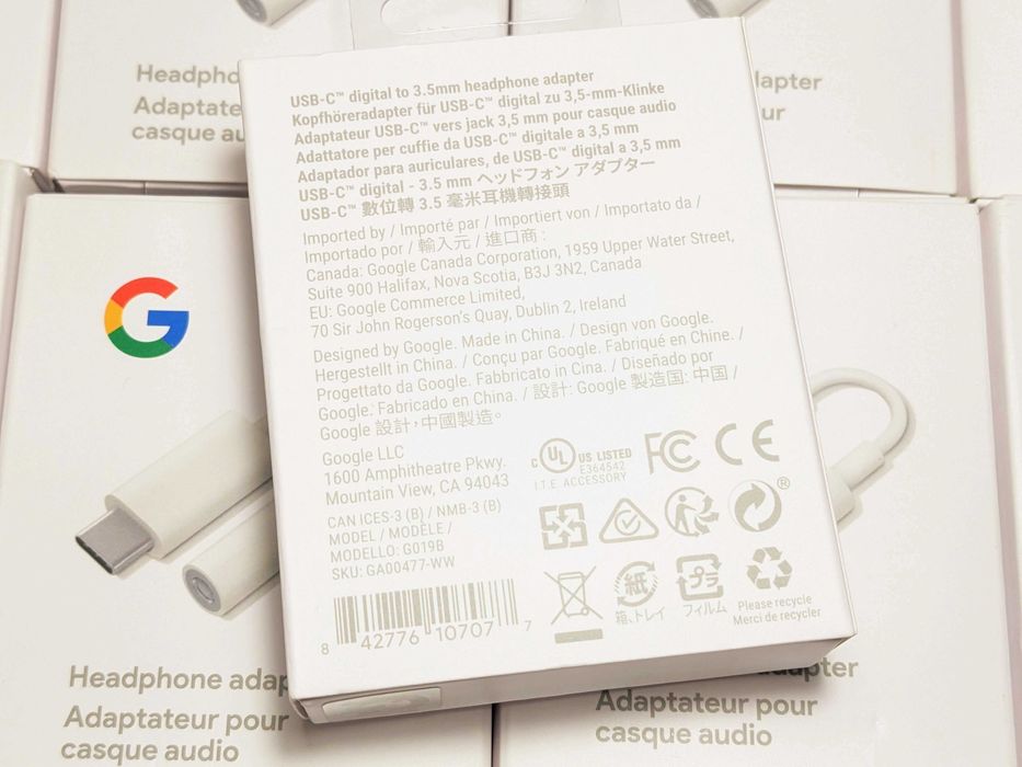 Оригінальні перехідники Google Pixel USB-C на 3.5mm