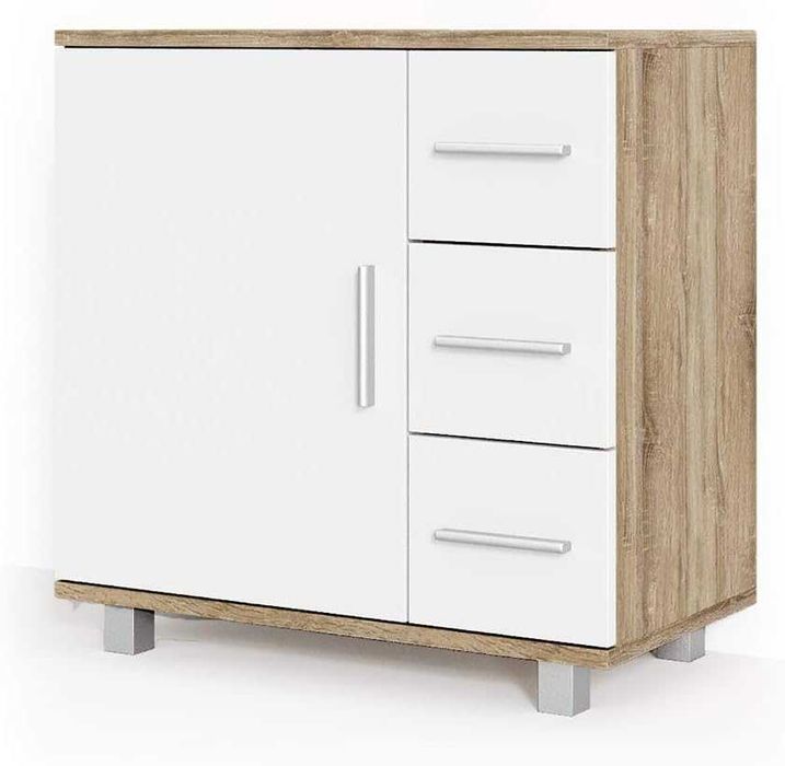 Szafka Łazienkowa pod Umywalkę, Sonoma/Biała, Vicco Ilias