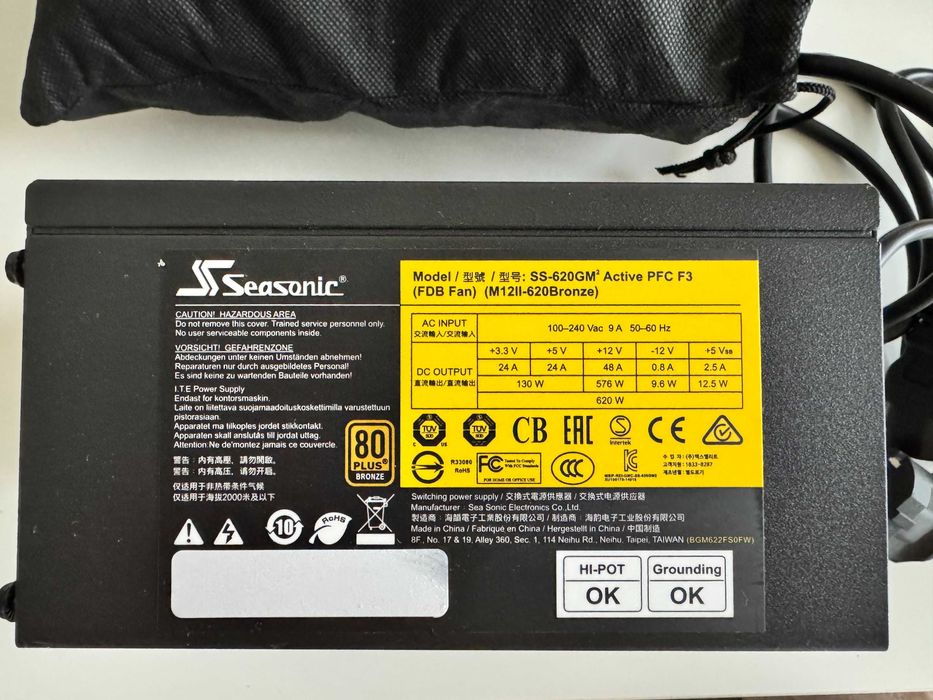 Fonte de alimentação Seasonic M12II EVO 620W.