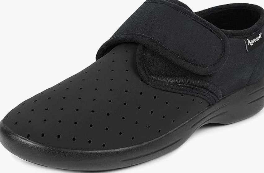 NOWE Męskie damskie czarne buty zdrowotne Aerosoft kapcie pantofle 36