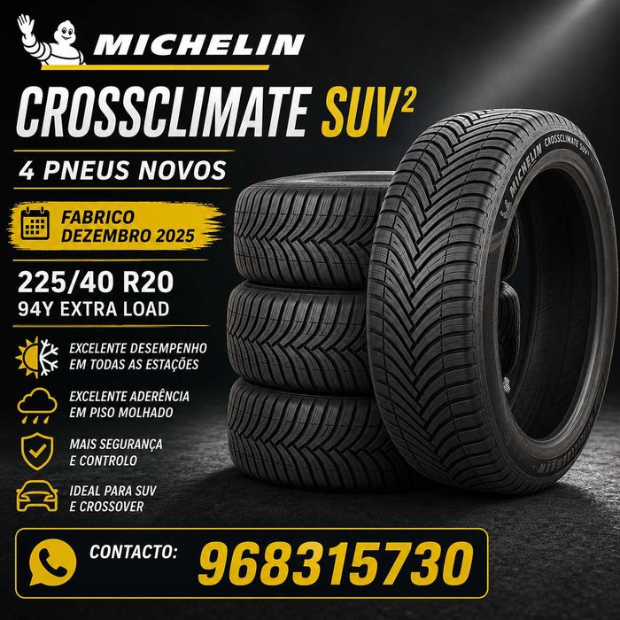 4 Pneus Michelin 225/40 R20 Novos