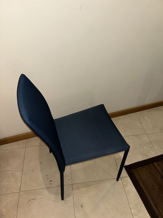 Cadeiras tecido azul
