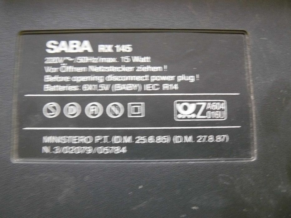 Radio przenośne tranzystorowe Saba RX 145 świetny odbiór 3 zakresy