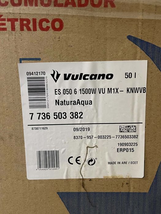 termoacumulador vulcano 50l