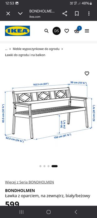 Zestaw mebli ogrodowych ikea drewniane białe technorattan