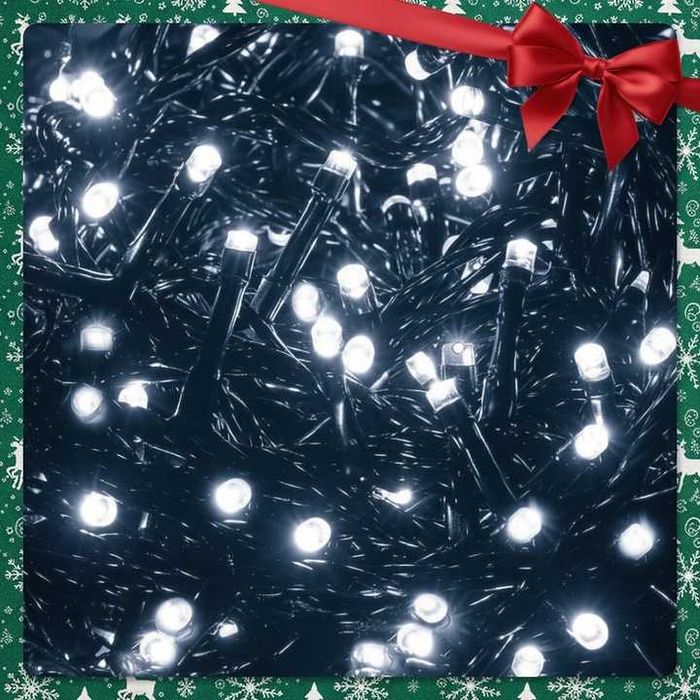 Lampki Choinkowe 500 Led | 35m Białe Zimne Świąteczne 8 Trybów